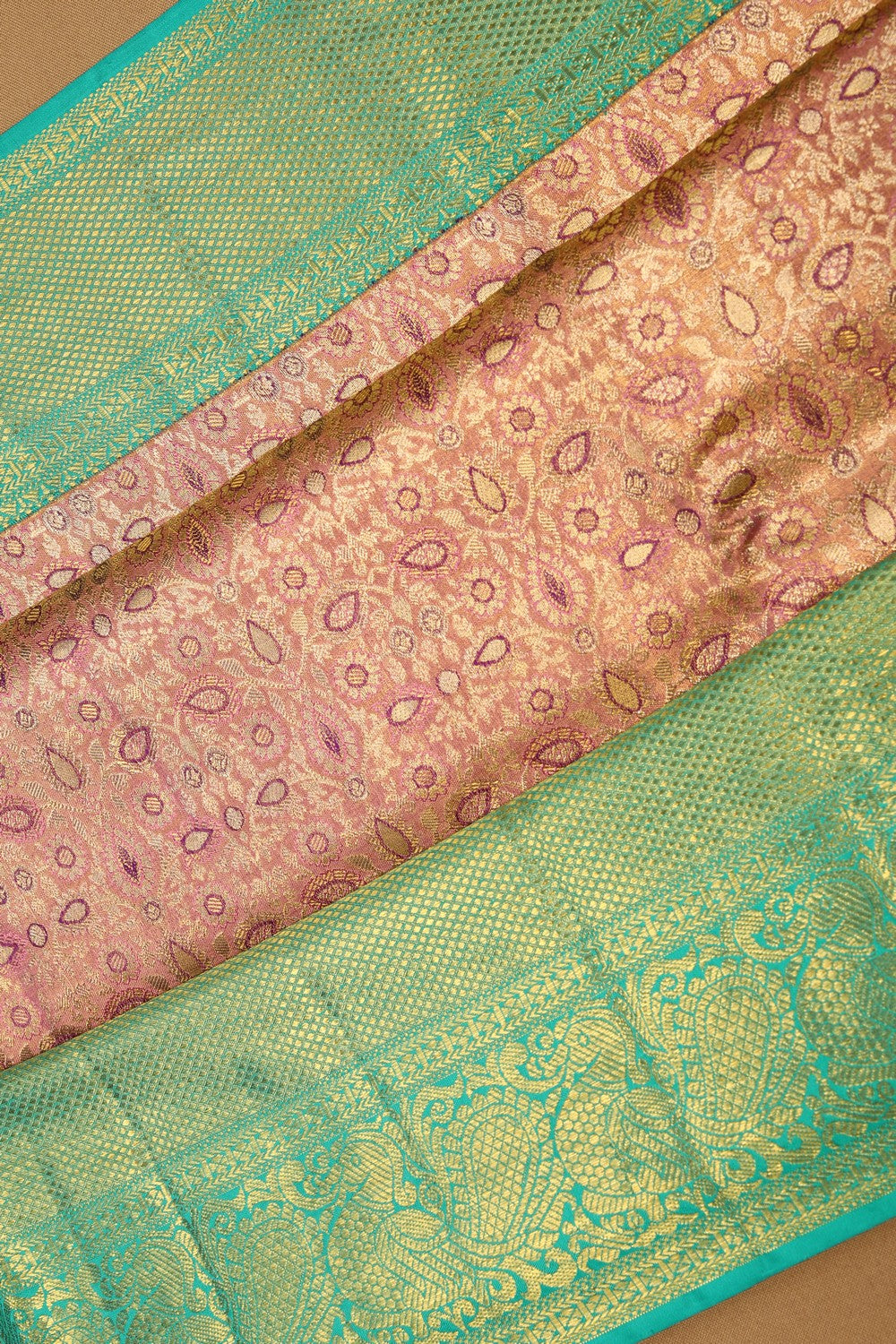 Image of Kanchipuram Tissue Brocade Saree